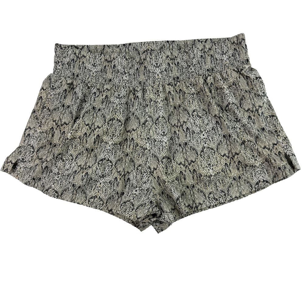 Varley Womens Kallin Running Shorts Sz L Animal Snake Print Gym Athletic Workout - Picture 3 of 13